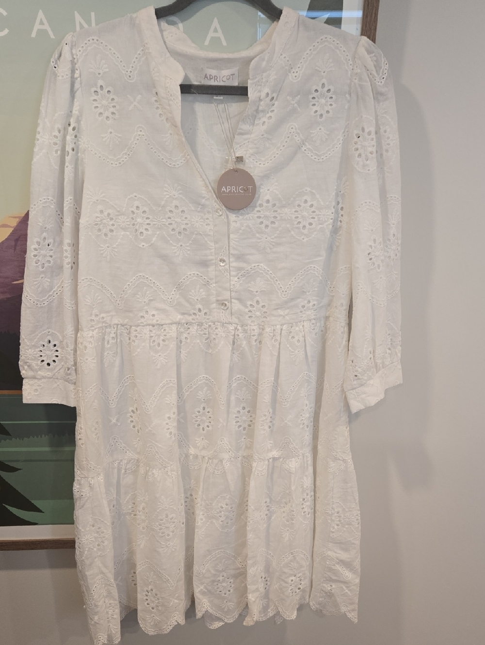 NWT Apricot eyelet dress p2p 19